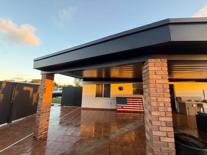 Covered patio soffit and fascia